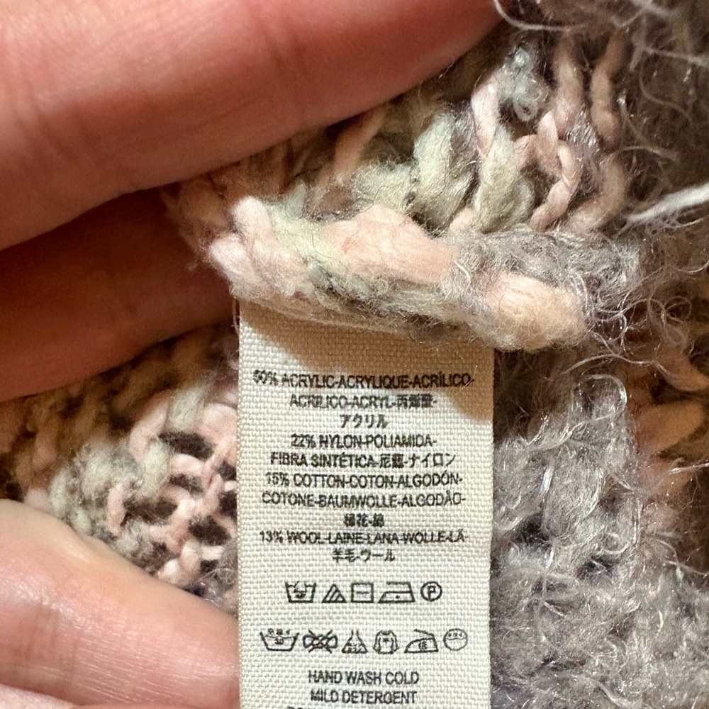 FREE PEOPLE Linus Striped Fuzzy Open Knit Sweater - Picture 7 of 7